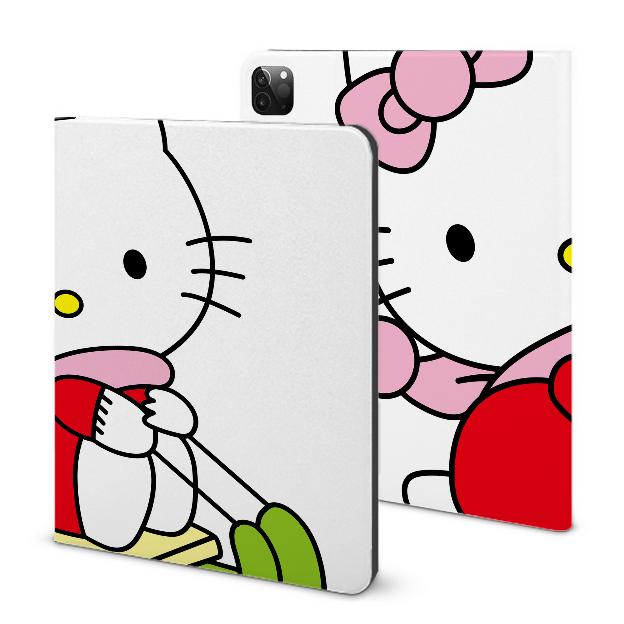 （画像用） Hello Kitty ハローキティ IPadケース ペンホルダー付き ブックスタイルデザイン